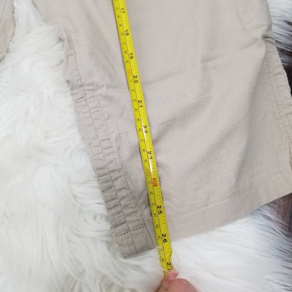 Guilty Y2K Khaki Chino Bermuda Shorts Preppy Casual Retro Capri Cotton Blend - Picture 8 of 11